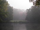 Schloss im Herbstnebel